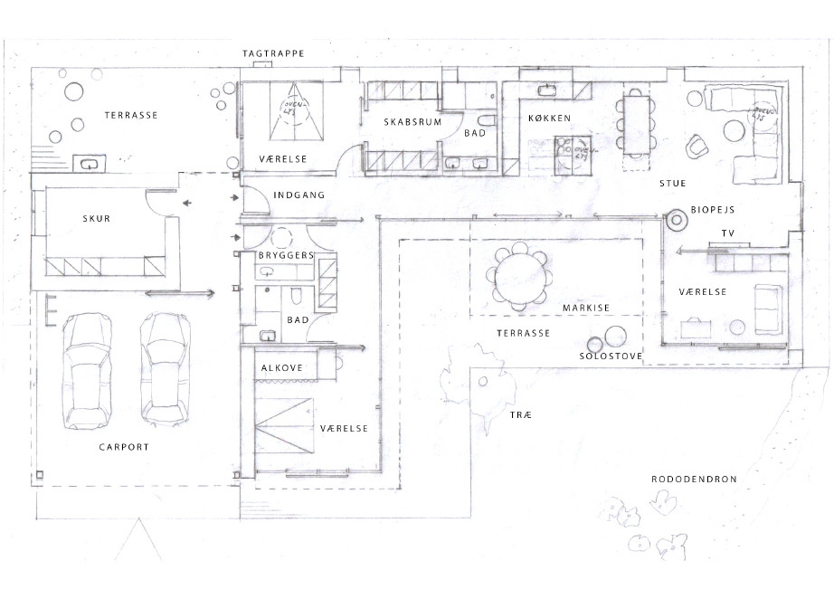 Samsø helårshus plantegning
